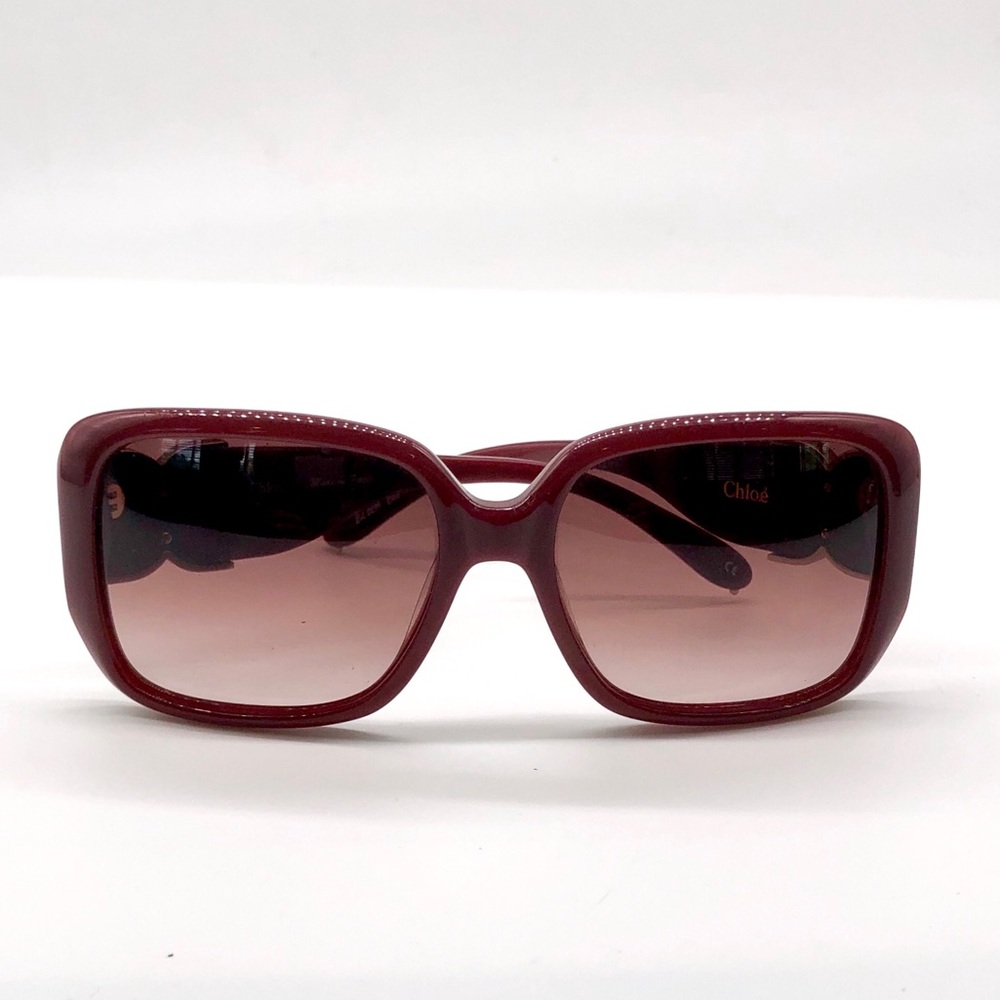 Chloe Square Burgundy CL 2239 Sunglasses - Picture 3 of 12